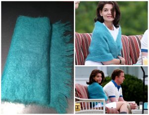 IDC Blue Scarf Katie Holmes as Jackie Kennedy in After CamelotCollage