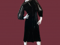 1930s Black Velvet Dress 