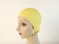 IDC Movie Wardrobe Rental Swim Cap 8 Yellow with Embossed Floer Designs