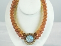 Reminiscence Rose and Citrine Glass Bead Necklace with Opalescent centrepiece.jpg