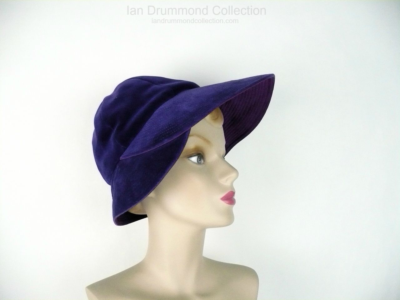 Ian Drummond Collection Toronto Vintage Clothing Show Purple Velvet Hat