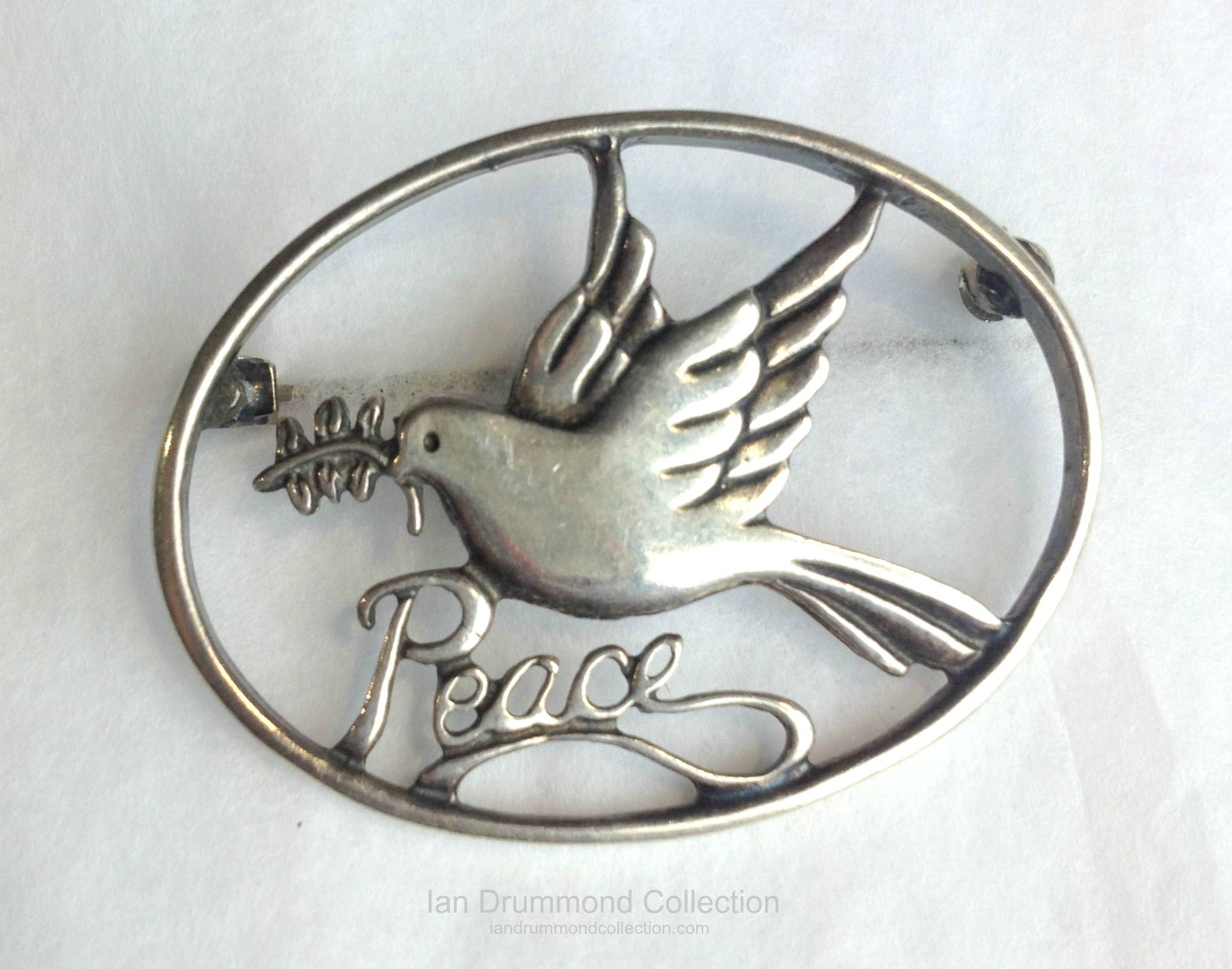 Ian Drummond Collection Toronto Vintage Clothing Show Sterling Peace Pin