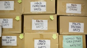 Ian Drummond Collection's Hats as stored in the studio